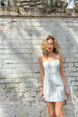 Jayna Dress ~ Cinched Blue - Shake Your Bon Bon