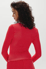 Joy Long Sleeve Sleep Shirt ~ Holiday Dot - Shake Your Bon Bon