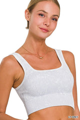 Just Breathe Square Neck Top - Shake Your Bon Bon