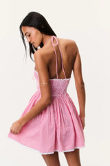 Khloe Cotton Gingham Mini Dress ~ Berry Bramble - Shake Your Bon Bon