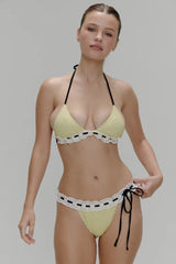 Lacey Micro Bikini Bottom ~ Lemon Dot - Shake Your Bon Bon