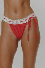 Lacey Micro Bikini Bottom ~ Spice Dot - Shake Your Bon Bon