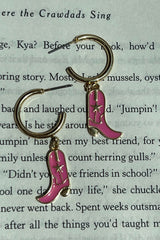 Let's Go Cowgirl Huggie Earrings - Shake Your Bon Bon