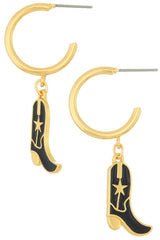 Let's Go Cowgirl Huggie Earrings - Shake Your Bon Bon