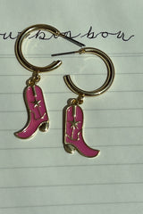 Let's Go Cowgirl Huggie Earrings - Shake Your Bon Bon