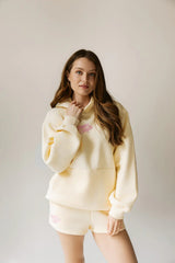 Light Yellow Applique Hoodie - Shake Your Bon Bon