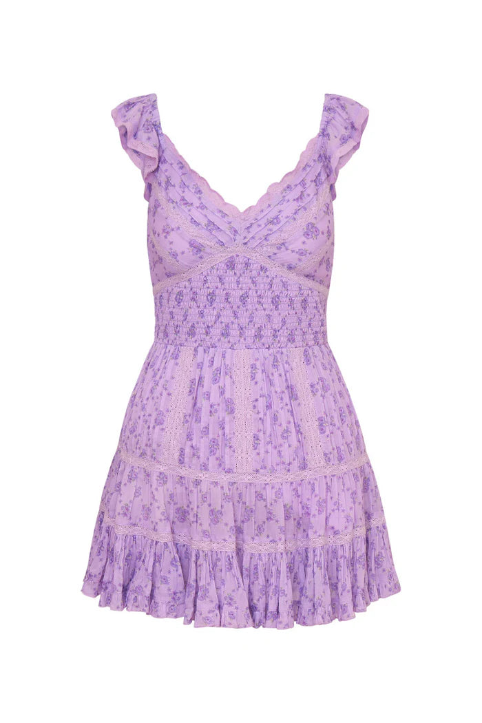 Presline Cotton Mini Dress ~ Lilac Dream