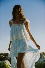 Lova Silk Chiffon Lace Top ~ Country Air - Shake Your Bon Bon