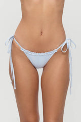 Mackenzie Ruffle String Bikini Bottom ~ Saltwater Stripe - Shake Your Bon Bon