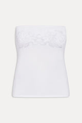 Margot Knit Tube Top ~ White Hibiscus - Shake Your Bon Bon