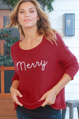 Merry Embroidered Crew Neck