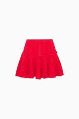 Meryl Rib Pointelle Mini Skirt ~ Candy Apple - Shake Your Bon Bon