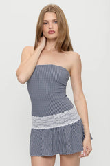 Mirage Gingham Mini Dress ~ Midnight Wishes - Shake Your Bon Bon