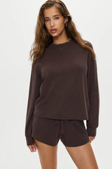 Noah Thermal Long Sleeve Shirt ~ Walnut - Shake Your Bon Bon