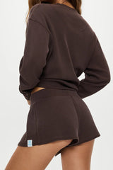 Noah Thermal Mini Shorts ~ Walnut - Shake Your Bon Bon