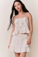 Ondeline Floral Embroidered Cotton Top ~ Sunbleached Meadow - Shake Your Bon Bon