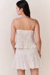 Ondeline Floral Embroidered Cotton Top ~ Sunbleached Meadow - Shake Your Bon Bon