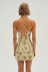 Opal Mini Dress ~ Gold - Shake Your Bon Bon