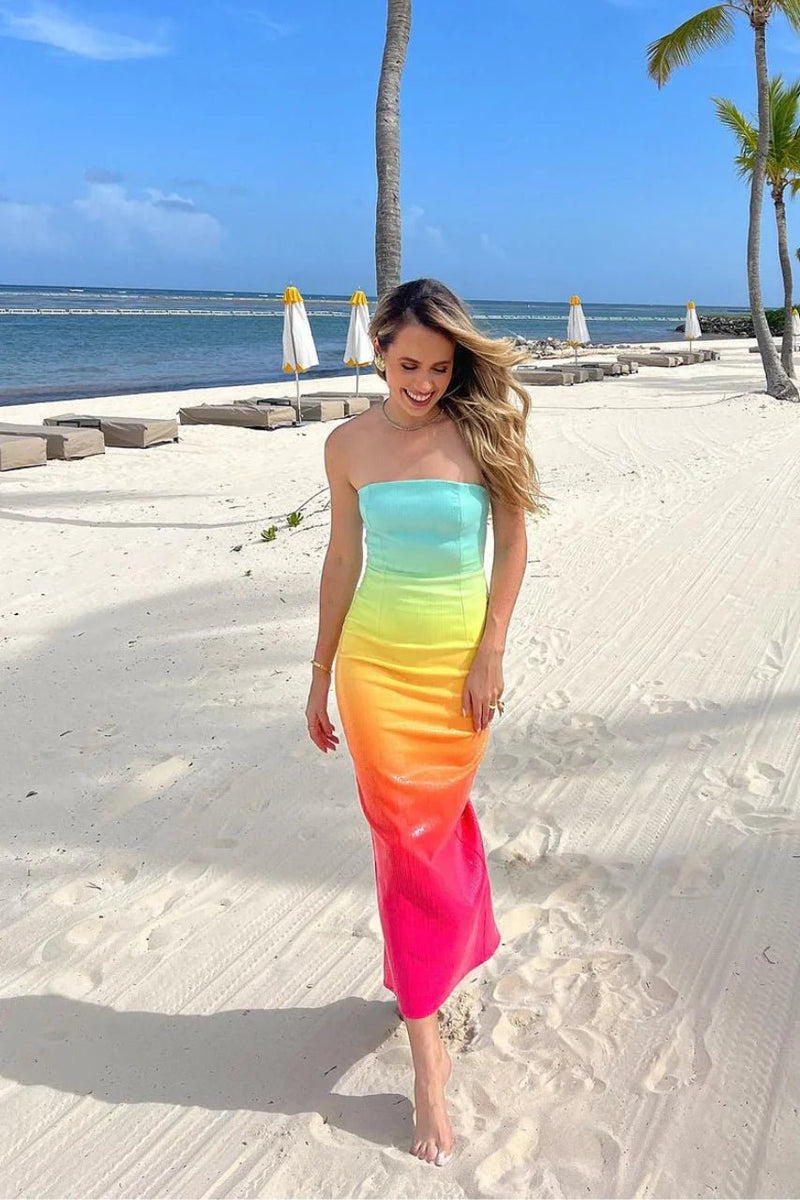 Over the Rainbow Sequin Midi Shake Your Bon Bon Over the Rainbow Sequin Midi Shake Your Bon Bon