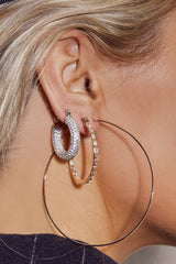 Pave Baby Amalfi Hoops ~ Silver - Shake Your Bon Bon