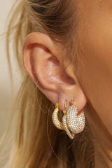 Pave Mini Donut Hoops - Shake Your Bon Bon