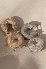 Pave Mini Donut Hoops - Shake Your Bon Bon
