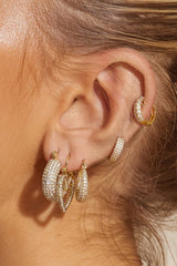 Pave Mini Donut Hoops - Shake Your Bon Bon