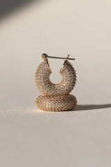 Pave Mini Donut Hoops - Shake Your Bon Bon