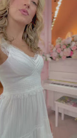 Easy, Breezy Ruffle Mini ~ White