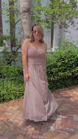 First of Fall Gingham Maxi Dress
