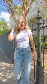 It's the Little Things Ribbed Baby Tee ~ Wave