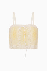 Quince Cotton Victorian Crop Top ~ Lemon Icing - Shake Your Bon Bon