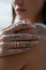 Rope Sync Ring ~ Gold Filled - Shake Your Bon Bon