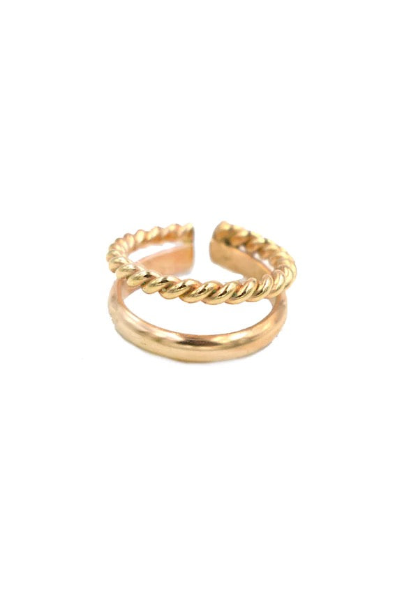 Rope Sync Ring ~ Gold Filled