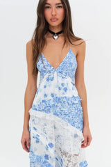 Rosalyn Maxi Dress ~ Blue - Shake Your Bon Bon