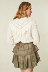 Ruffle Mini Skirt ~ Forest Oak - Shake Your Bon Bon