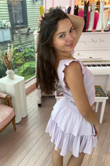 Ruffle Mini Skirt ~ Lilac Bloom - Shake Your Bon Bon
