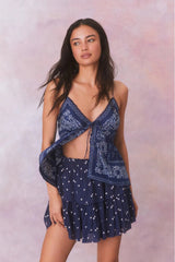 Ruffle Mini Skirt ~ Navy Nightfall - Shake Your Bon Bon