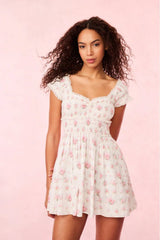 Siona Cotton Mini Dress ~ Thulian Pink - Shake Your Bon Bon