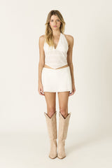 Soleil Eyelet Halter Top - Shake Your Bon Bon