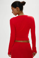Sundae Cropped Cardigan ~ Cherry - Shake Your Bon Bon