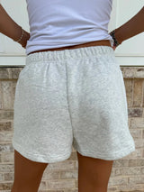 Sunkissed Embroidered Sweat Shorts ~ Pearl Grey - Shake Your Bon Bon
