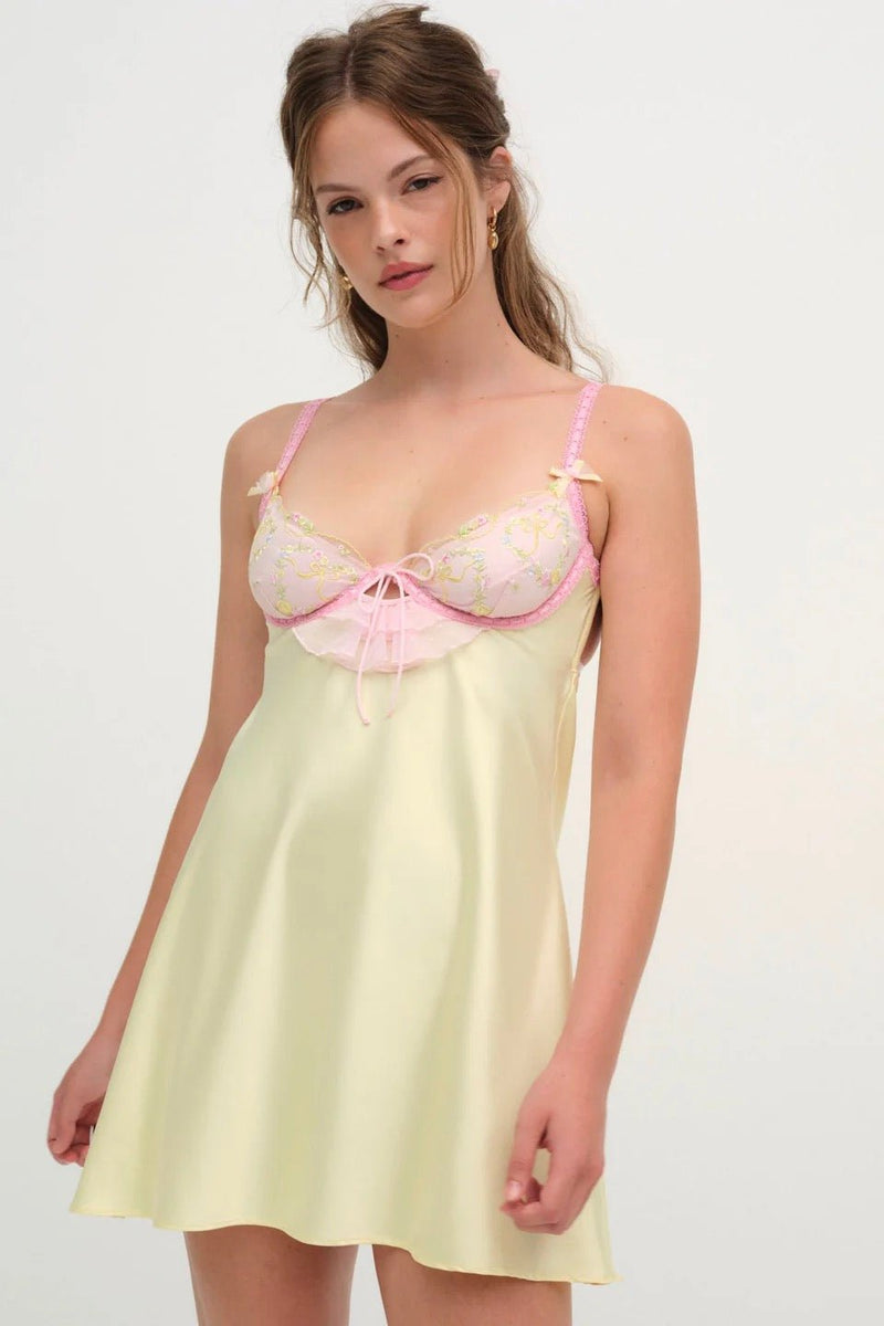 strapless open back dress Sunny Bouquet Slip Dress – Shake Your Bon Bon
