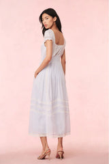 Suvi Cotton Midi Dress ~ Baby Bluebell - Shake Your Bon Bon