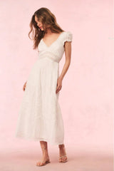 Suvi Cotton Midi Dress ~ White - Shake Your Bon Bon