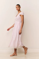 Suvi Pink Cotton Midi Dress ~ Orchid Ice - Shake Your Bon Bon