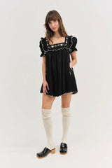 Tea Time Babydoll Dress ~ Black - Shake Your Bon Bon