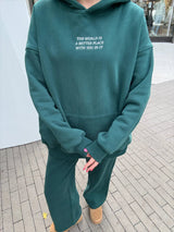 The World is a Better Place Embroidered Hoodie - Shake Your Bon Bon