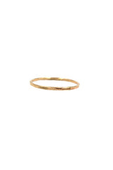 Thin Hammered Saros Ring - Gold Filled