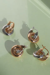 Two - Tone Interlock Hoops - Shake Your Bon Bon